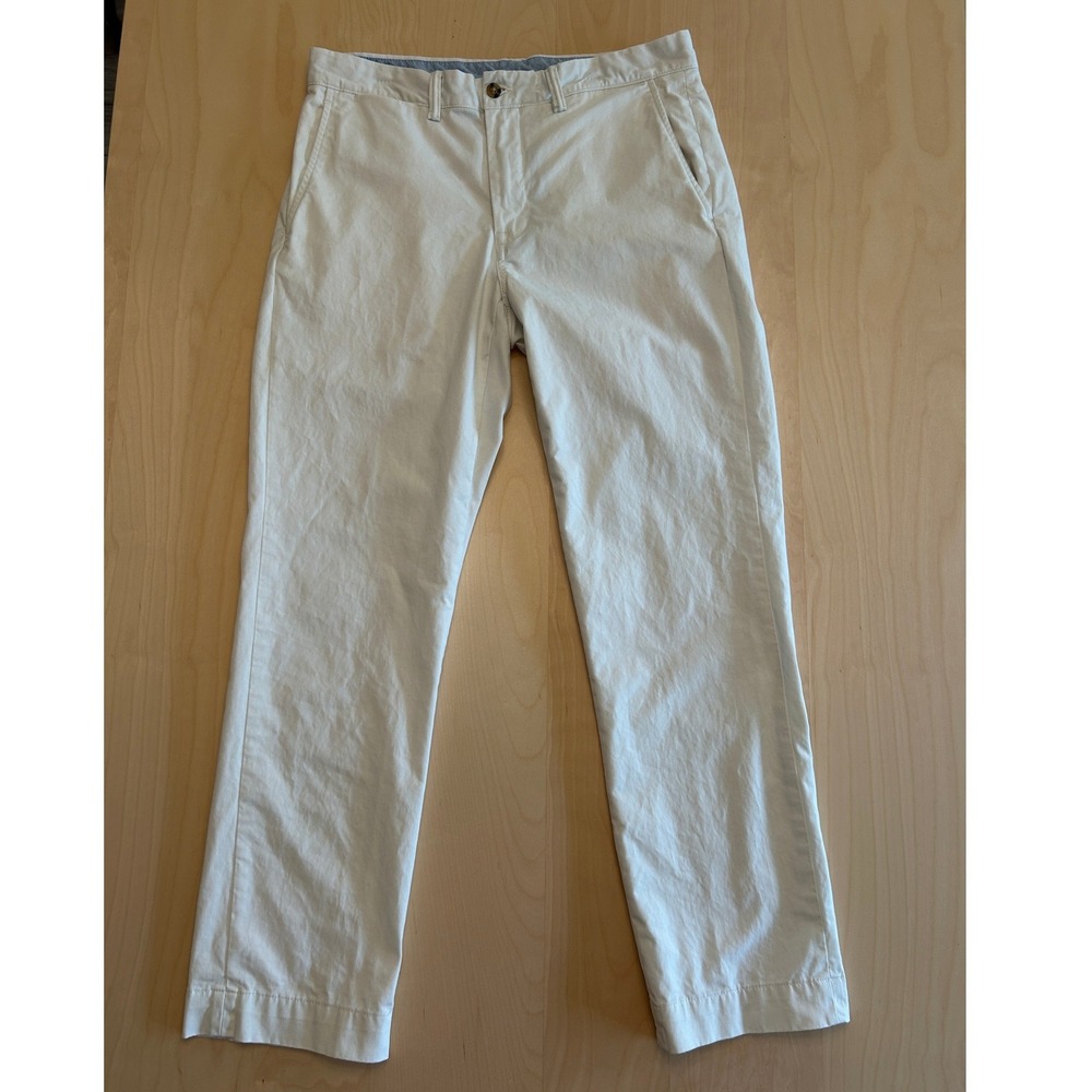 Polo Ralph Lauren Mens Stretch Straight Fit Chino Pants White Business Sz 32x30